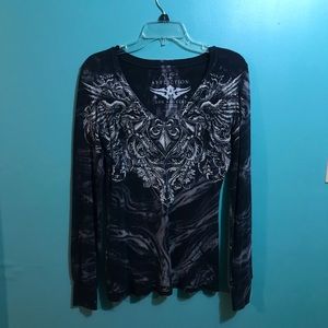 Affliction long sleeve shirt